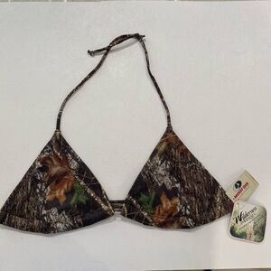 Wilderness Dreams Mossy Oak Camo Triangle Bikini Top – Size Large, NWT